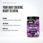 Warrior Creatine Monohydrate Gummies – 3000mg – 90 Gummies (Lab Tested), Grape Fury: benefits