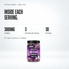 Warrior Creatine Monohydrate Gummies – 3000mg – 90 Gummies (Lab Tested), Grape Fury: macro callout