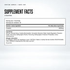 Warrior Creatine Monohydrate Gummies – 3000mg – 90 Gummies (Lab Tested), Grape Fury: supplement facts