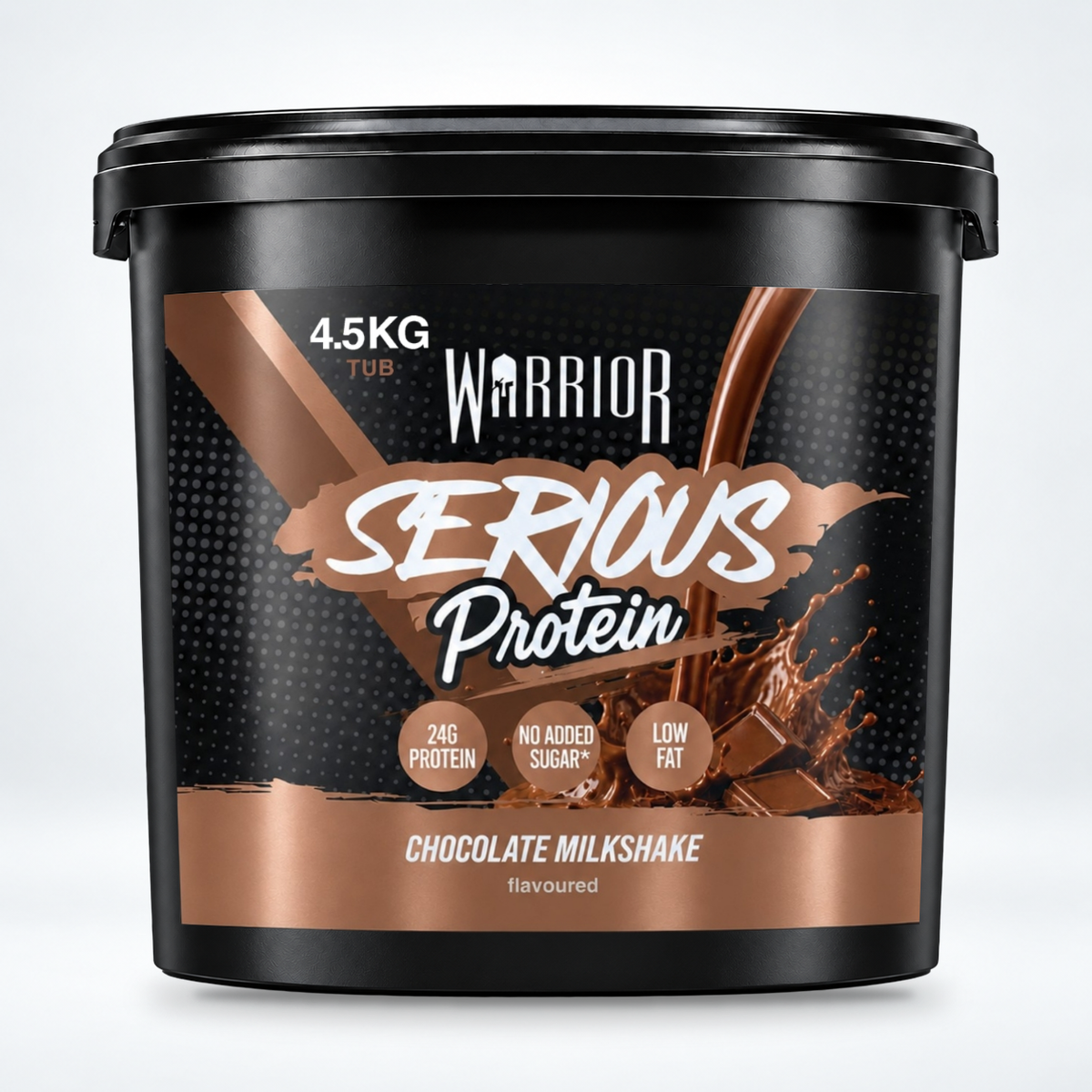 Warrior Serious Protein Chocolate Milkshake 4.5kg tub: 24g protein, no added sugar, low fat