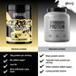 A promotional comparison graphic for two Warrior protein powders. On the left, a black tub labeled 'Serious Protein' in Vanilla Milkshake flavour is shown against a yellow-black background with marketing bullet points below.