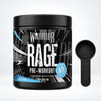 Warrior Rage Pre-Workout Powder, Blazin' Blue Razz: pack shot