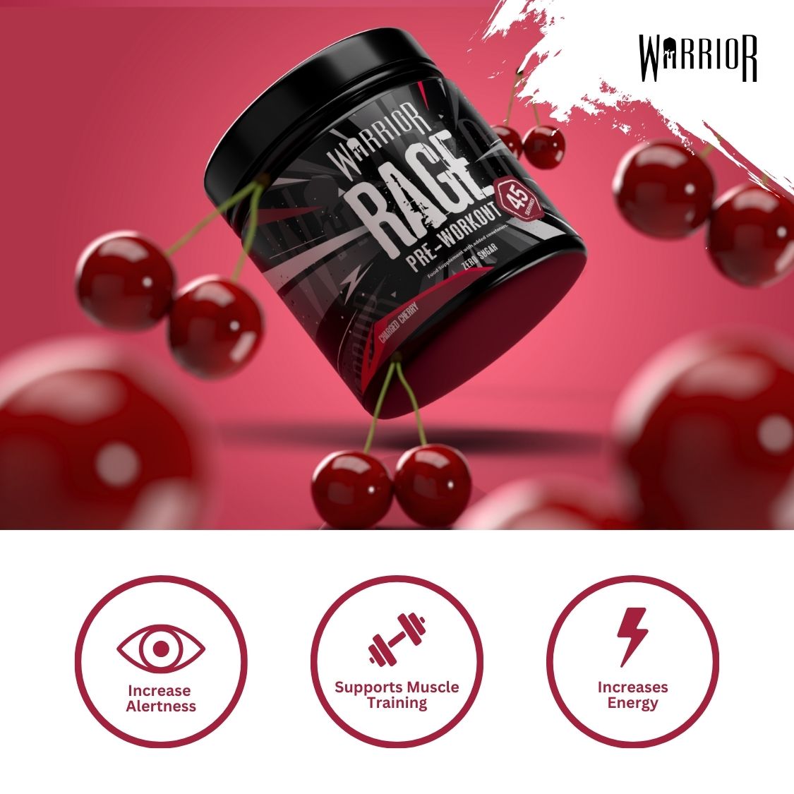 Warrior Rage Pre-Workout Powder - 392g (45 Servings)
