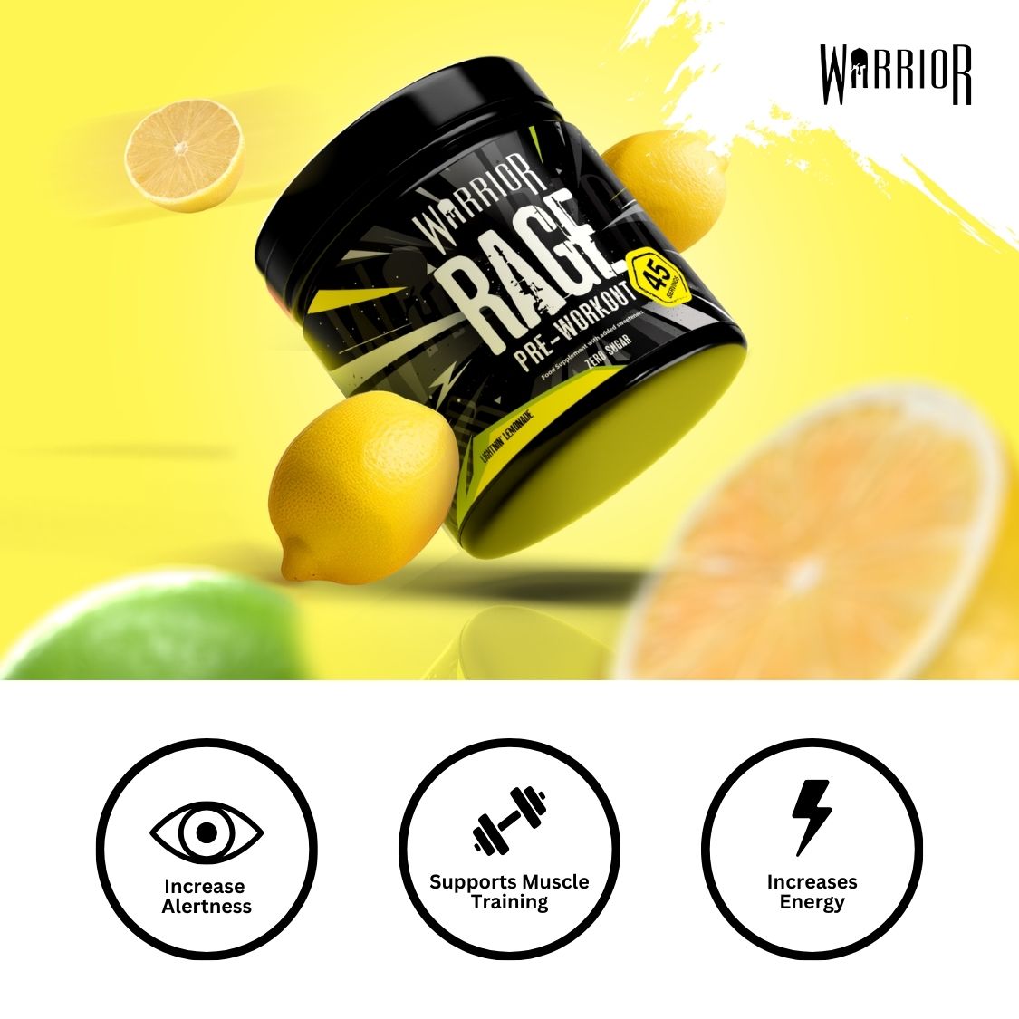 Warrior Rage Pre-Workout Powder - 392g (45 Servings)