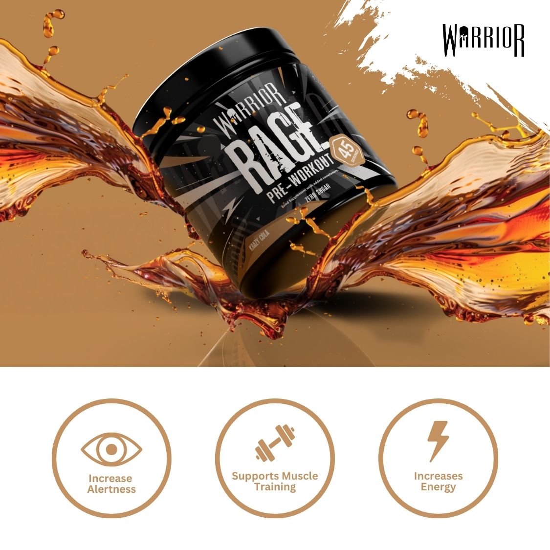 Warrior Rage Pre-Workout Powder - 392g (45 Servings)