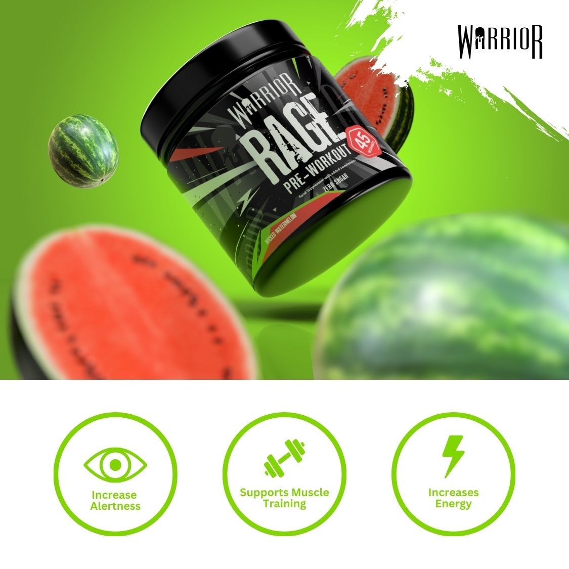 Warrior Rage Pre-Workout Powder - 392g (45 Servings)