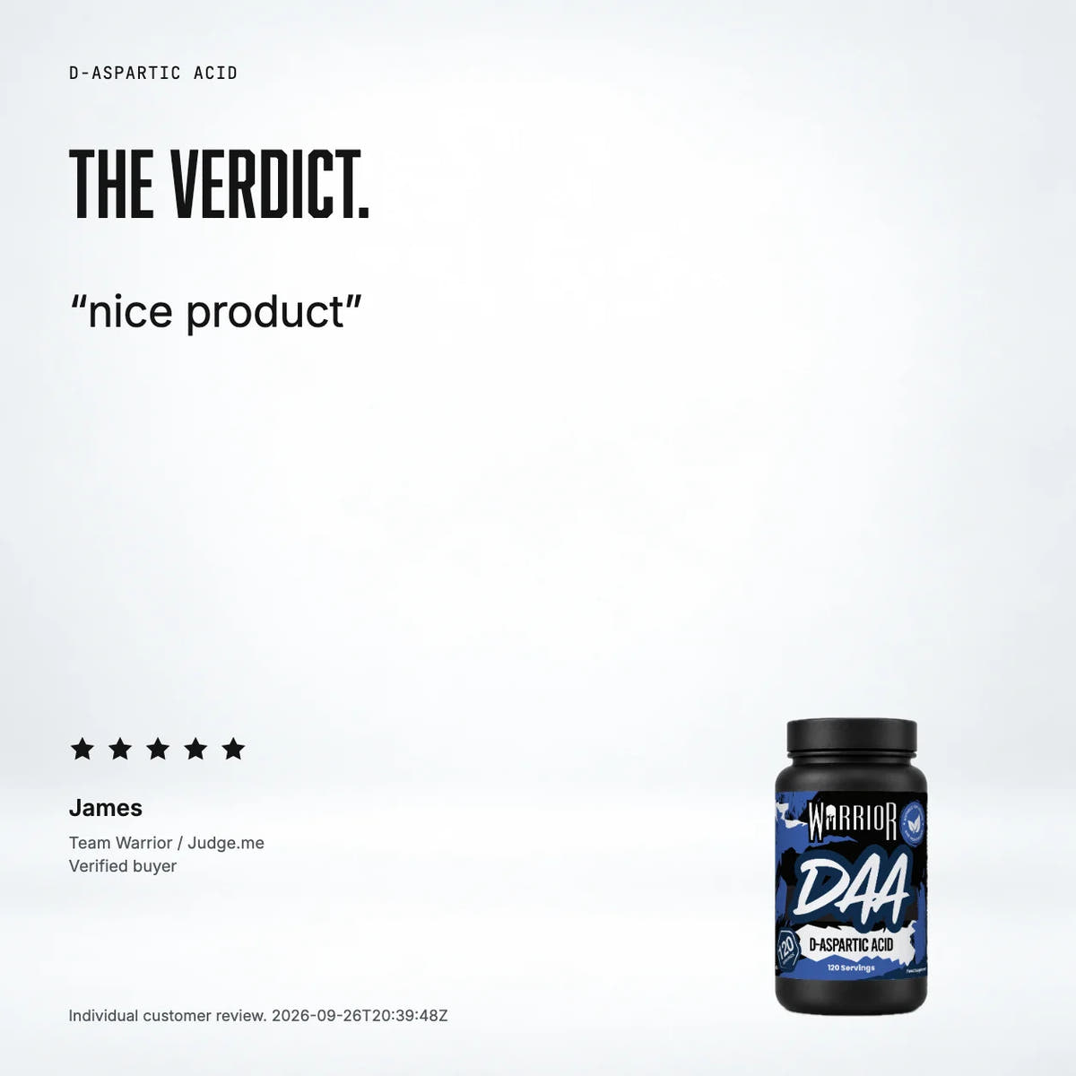 Warrior DAA: customer review