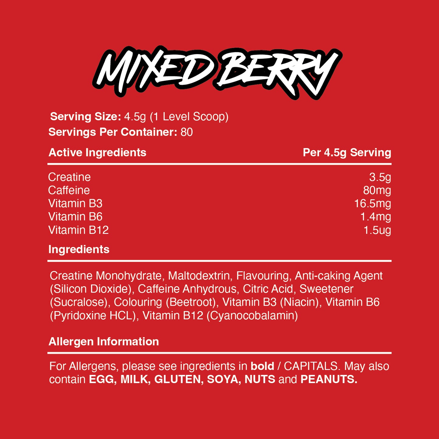 Warrior Creatine Plus Energy