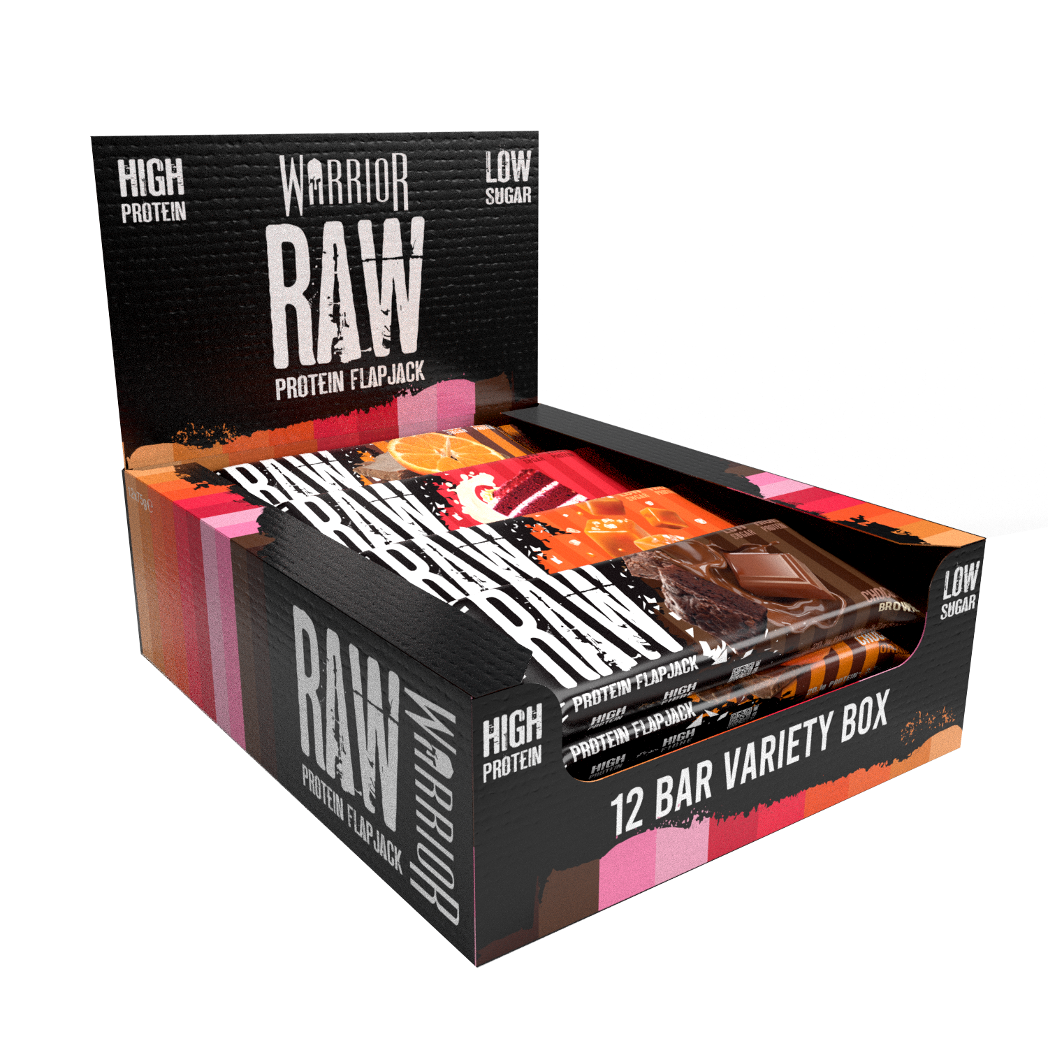 Warrior RAW Protein Flapjack - 12 Bars - Variety