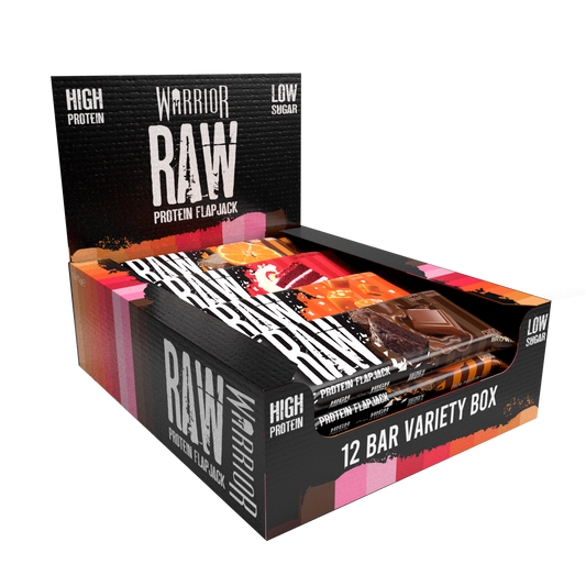 Warrior RAW Protein Flapjack - 12 Bars - Variety