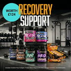 Warrior Recovery Support Bundle worth £124 - Creatine Plus Collagen, Creatine Plus Electrolytes, Magnesium Glycinate, Zinc, Omega, Turmeric and Creatine Protein Bars