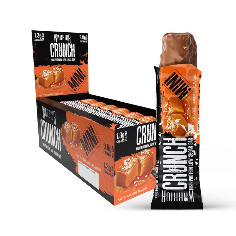 Warrior Crunch Mini 24x Protein Bars - Low Sugar, Low Carb, Low Calorie
