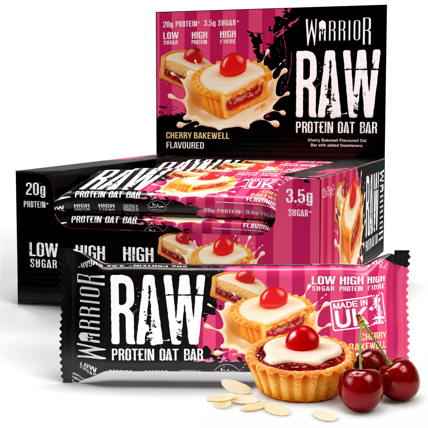 Warrior RAW Protein Bar - 12 x 75g Bars