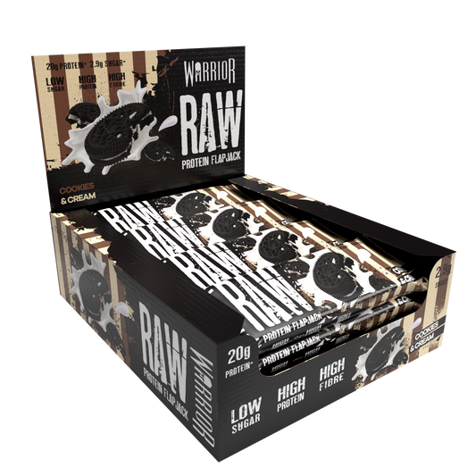 Warrior RAW Protein Flapjack - 12 Bars - Cookies & Cream