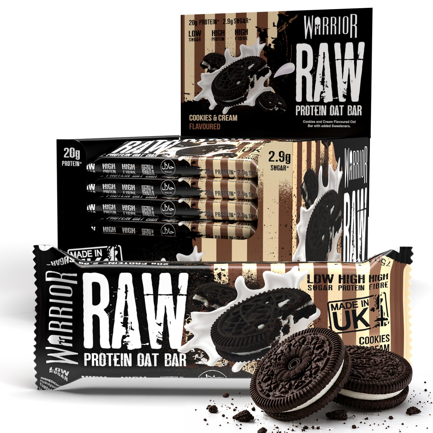 Warrior RAW Protein Bar - 24 x 75g Bars