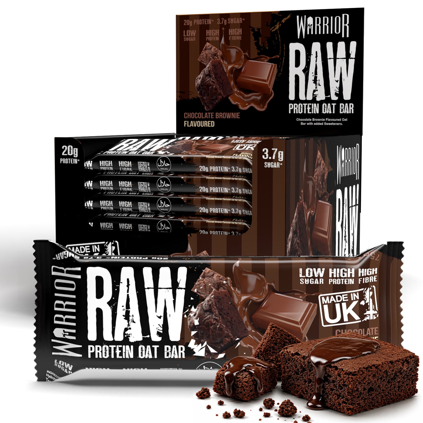 Warrior RAW Protein Bar - 24 x 75g Bars
