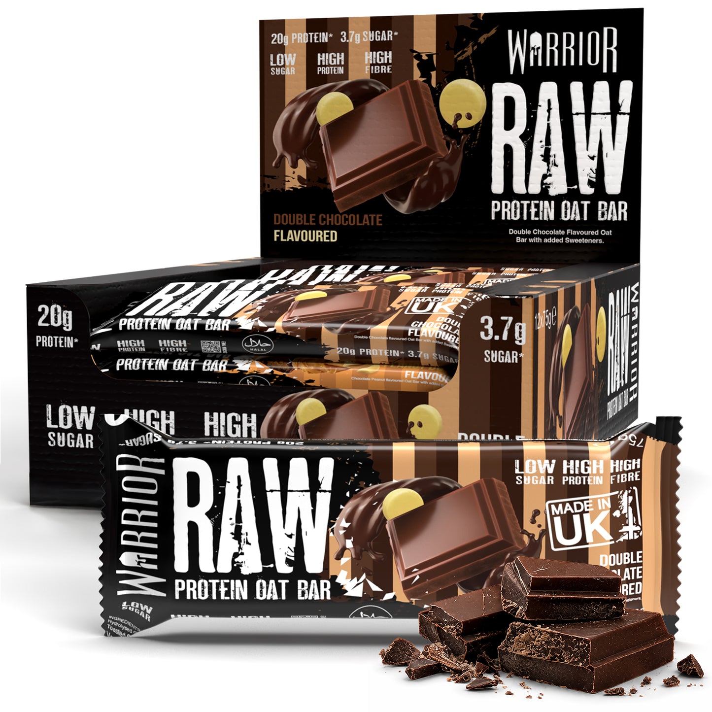 Warrior RAW Protein Bar - 12 x 75g Bars