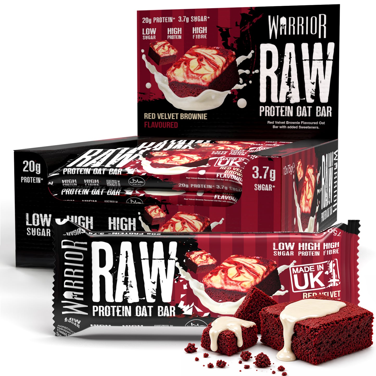 Warrior RAW Protein Bar - 12 x 75g Bars