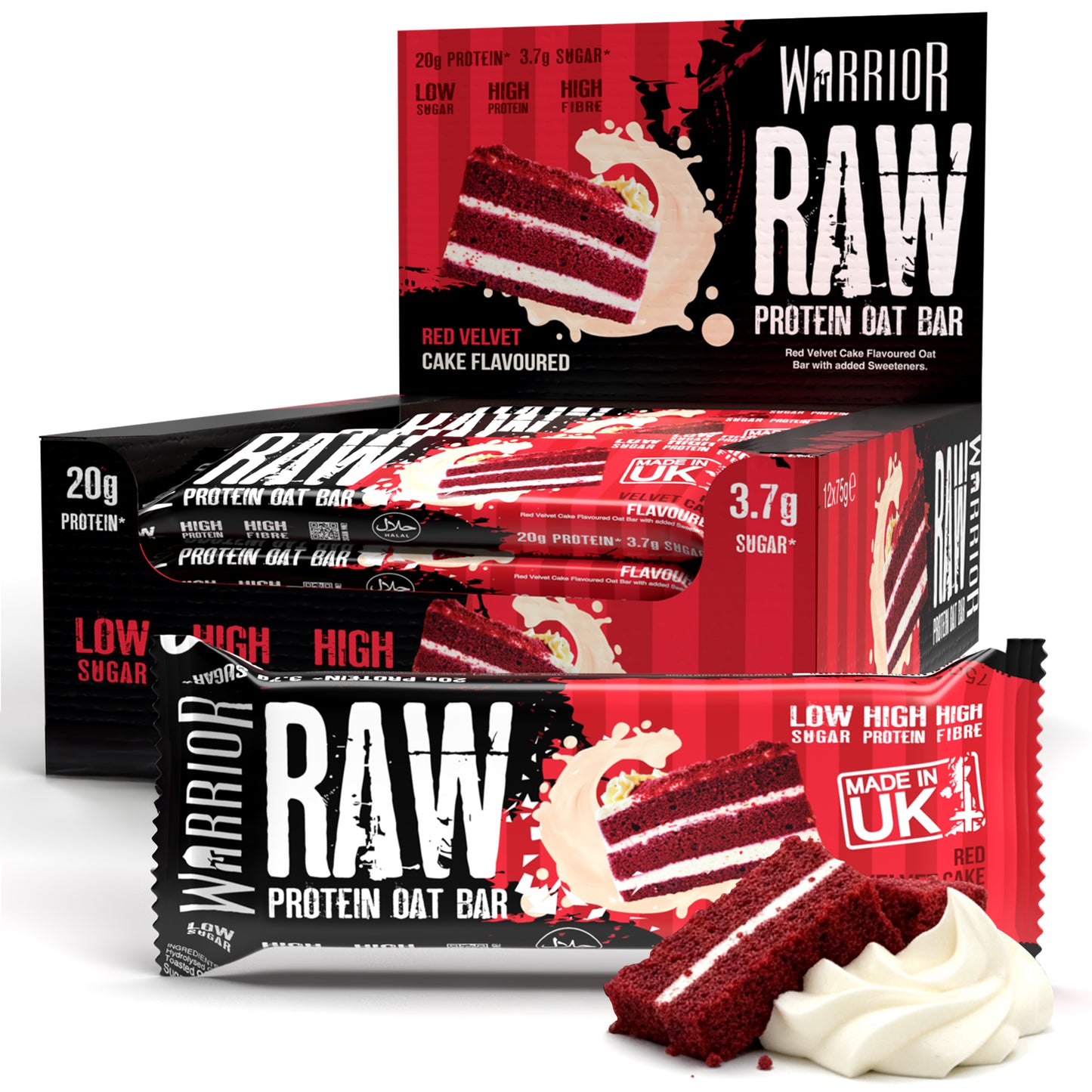 Warrior RAW Protein Bar - 12 x 75g Bars