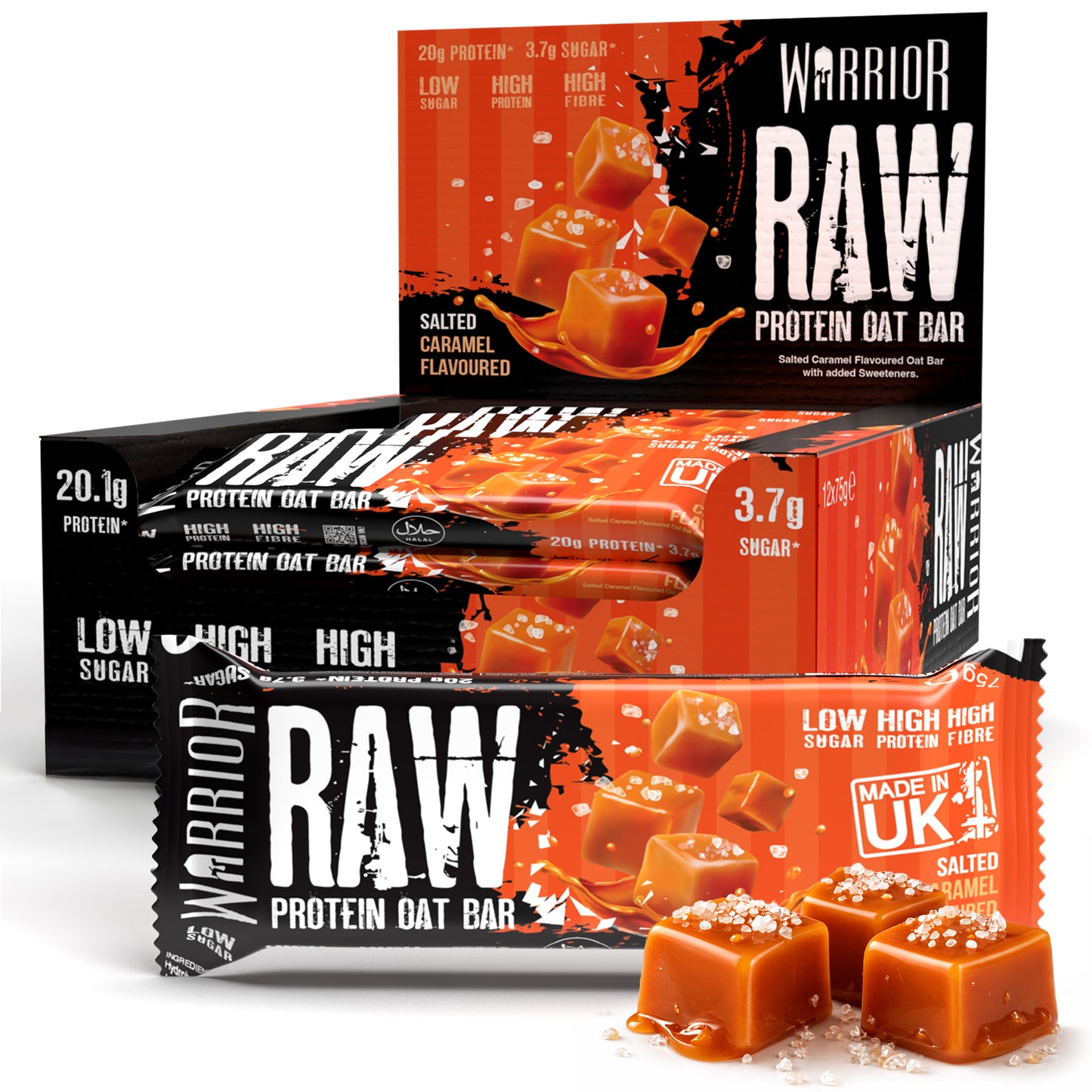 Warrior RAW Protein Bar - 12 x 75g Bars