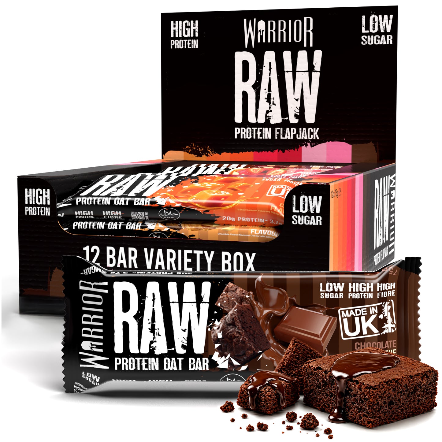 Warrior RAW Protein Bar - 12 x 75g Bars