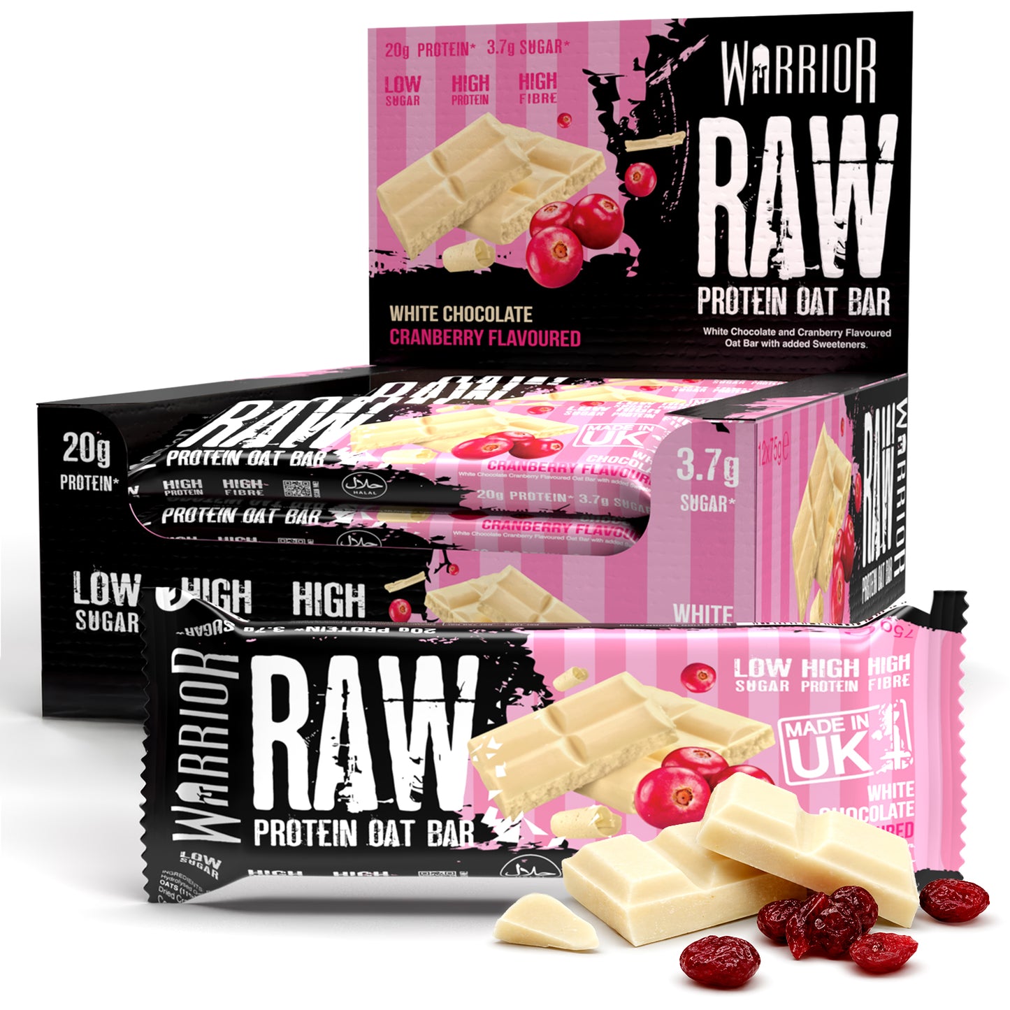 Warrior RAW Protein Bar - 12 x 75g Bars