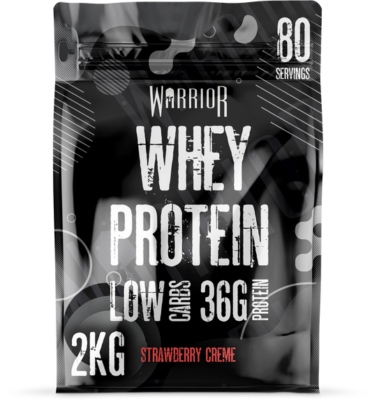 Warrior Whey Protein Powder 2kg - Strawberry Creme