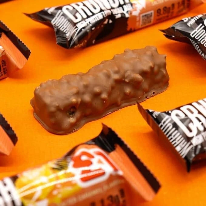 Warrior Crunch Mini 24x Protein Bars - Low Sugar, Low Carb, Low Calorie