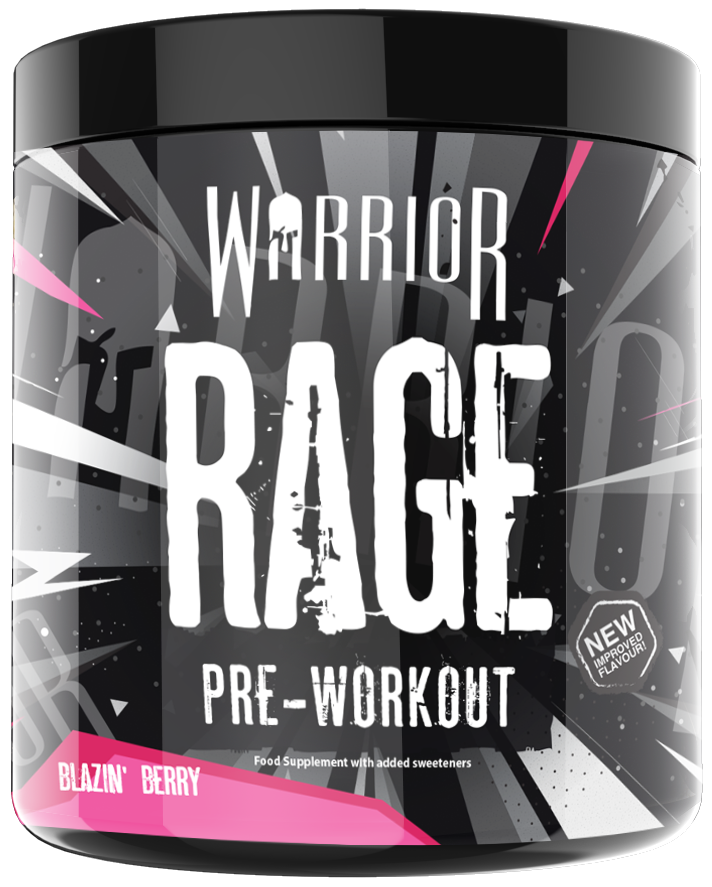 Warrior RAGE Pre-Workout - 392g (45 Servings) - Blazin Blue Razz