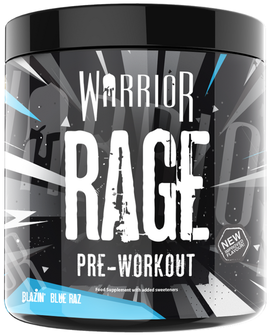 Warrior RAGE Pre-Workout - 392g (45 Servings) - Blazin Blue Razz