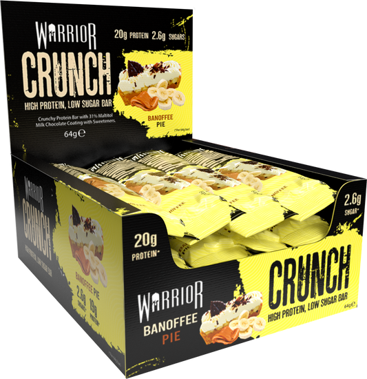 Warrior Crunch Protein Bars 12 x 64g - Banoffee Pie