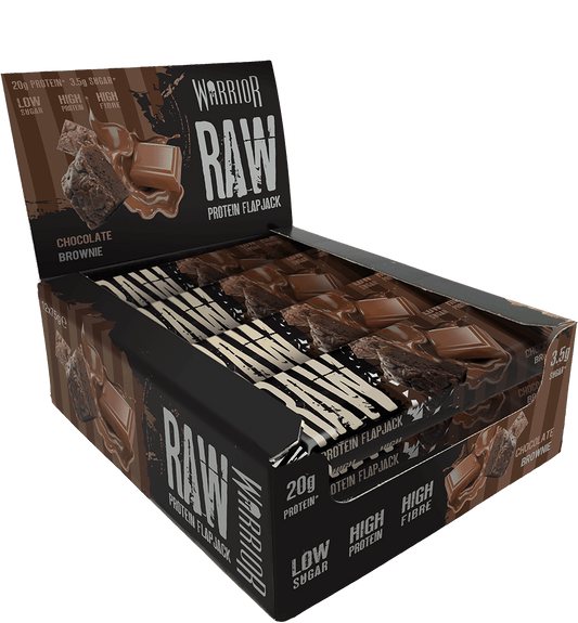 Warrior RAW Protein Flapjack - 12 Bars - Choc Brownie