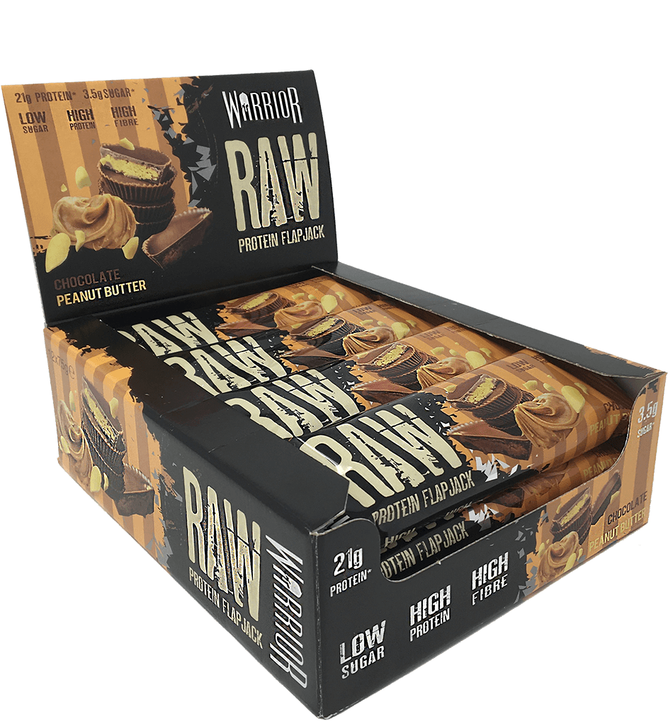 Warrior RAW Protein Flapjack - 12 Bars - Choc Peanut Butter